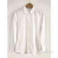 Ren vit skjorta med stående krage för damer